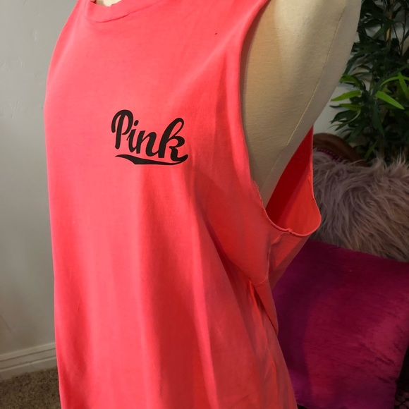 Neon Coral Muscle Tank - Picture 3 of 4